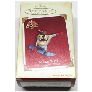 2005 Hallmark Keepsake Ornament Make Way Taz Snowboard Looney Tune Cartoon